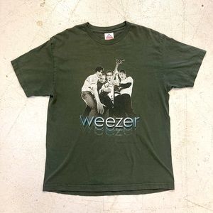 Vintage 2002 Weezer Hyper-Extended Midget Tour T-Shirt Tour Band Rock Pop Large